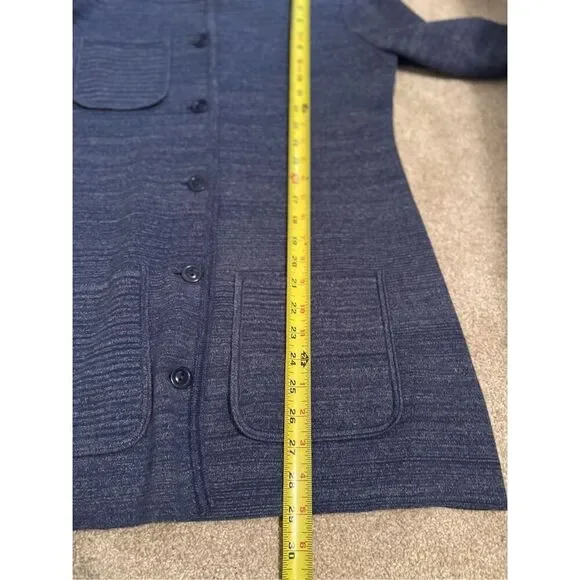 Pendleton Womens Medium Button Cardigan Sweater Cotton Heather Blue Lightweight - Picture 7 of 9